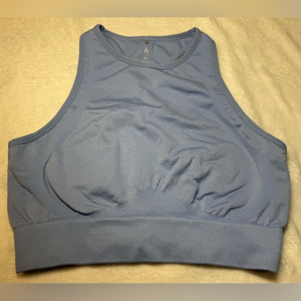 Ryderwear Seamless High-Neck Sports Bra - medium in Light Blue